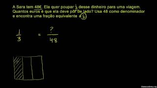 Problema com frações equivalentes exemplo 4  Khan Academy em português 4º ano [upl. by Jara]