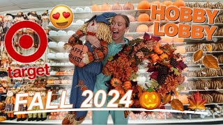 come FALL shopping with me at TARGET amp HOBBY LOBBY  huge haul autumn home decor heaven [upl. by Deraj]