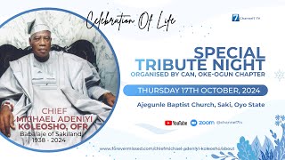 Chief Michael Adeniyi Koleosho  SPECIAL TRIBUTE NIGHT  Channel7 TV Live Stream [upl. by Mccormac]