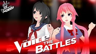 The Voice 2018 Battle  Yandere Chan vs Yuno Gasai ► The Voice M2L [upl. by Einnim634]