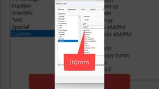 How to Calculate Total Hours amp Minutes in Excel Over 24 Hours  Formula to SUM Time short [upl. by Cathyleen]