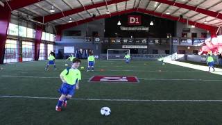 Soccer Drills  How to Teach Aggressive Receiving [upl. by Ahseal]