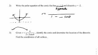 Equation of Hyperbola in Polar Form Given Directrix and Eccentricity [upl. by Eng299]