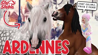 ARDENNES HORSES PRICE COAT COLORS GAITS amp MORE STAR STABLE WINTER FESTIVAL 🐴 [upl. by Eelyek]