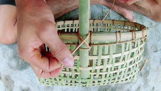 Bamboo basket weaving tutorial [upl. by Alda]