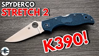 Spyderco Stretch 2 K390 Folding Knife  Overview and Review [upl. by Etac386]