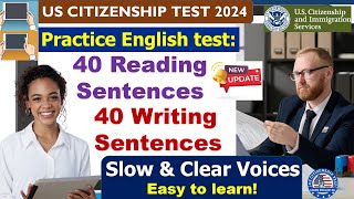 US Citizenship 2024  Master the USCIS Official Sentences for English Reading and Writing Test [upl. by Ardeha192]