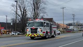 Thorndale fire company engine 38 and deputy 38 arriving at a dryer fire in caln township [upl. by Orlantha]