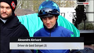 Alexandre Abrivard driver de Gold Dairpet mercredi 3 janvier à Paris Vincennes [upl. by Clover]