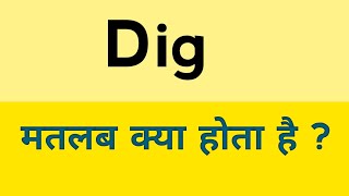 Dig meaning in hindi  Dig ka matlab kya hota hai [upl. by Sitruk324]