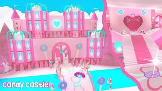 Candyland Castle Tour🍭💗 Glitch Build Roblox Adopt Me [upl. by Arundell]