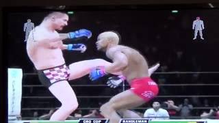 Mirko Cro Cop vs Kevin Randleman  Soccer Kick KO BRUTAL REVENGE [upl. by Adranoel]