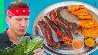 Lizard Tail BBQ Most Bizarre Food in Puerto Rico [upl. by Einwahr]