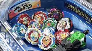 BU BEYS QUADSTRIKE BATTLE In Thunder Edge Beystadium  Beyblade Burst BUQuadStrike [upl. by Yanad43]