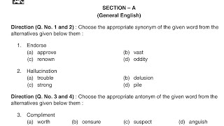 apssb driver exam 2022 general english part apssb previous year question paper [upl. by Nangem50]