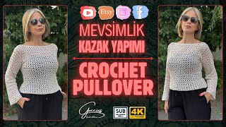 KAZAK YAPIMI  CROCHET PULLOVER  DIY  SUB [upl. by Hugon]