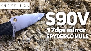 S90V  Edge Retention Spyderco Mule [upl. by Marcella]