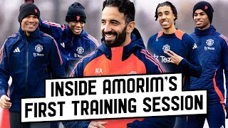 Inside Rúben Amorims First Training Session At Manchester United [upl. by Livi]