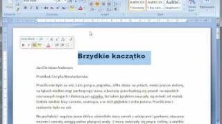 Microsoft Word  formatowanie tekstuwmv [upl. by Ocnarf676]