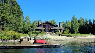 Sandy Lakefront Log Home in McCall Idaho [upl. by Dominga]