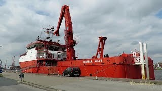 offshore accommodation vessel GLOMAR WAVE 3FXF4 IMO 9682617 Windpark Wohnschiff Emden [upl. by Ayhay]