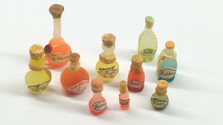 Miniature Wish Bottles Polymer clay and latex molds Tutorial [upl. by Maxi]