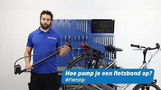 Hoe pomp je een fietsband op oa Frans ventiel  Fietstip [upl. by Annavoig533]