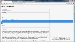 PHP Tutorial GÄSTEBUCH erstellen mit PHP Blätterfunktion  deutsch [upl. by Autrey381]