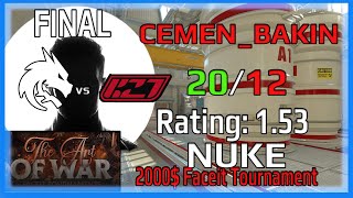 CEMENBAKIN POV  Spirit Academy vs K27  Jun 29 2024  2000 FaceIT Cup Final  Nuke [upl. by Merriman]