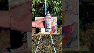 Spraying Krylon Workable Fixatif Art Talk No5 [upl. by Annairda]