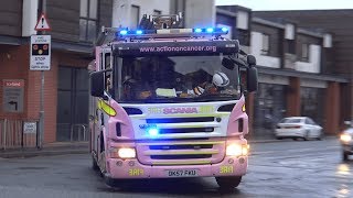 Merseyside Fire amp Rescue Service  Pink Cancer Awareness Fire Engine Turnout [upl. by Hsakiv255]