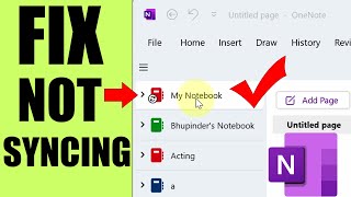 OneNote NOT SYNCING FIX [upl. by Tletski292]