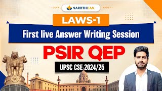 Live Answer Writing Session  1 PSIR Quality Enrichment Program at Sarrthi IAS By Vivek Waghmare [upl. by Retsev]