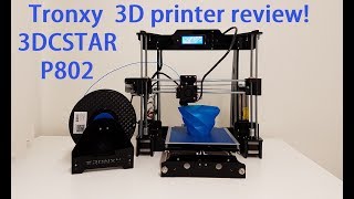 Tronxy 3DCSTAR P802 3D printer build test and review [upl. by Sidoma]