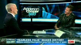 Felix Baumgartner Jump Interview  CNN AC360  Oct 24 2012 [upl. by Taber]