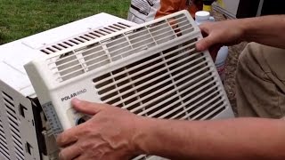 How To Clean A Window Air Conditioner Correctly [upl. by Fridlund]