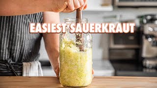 How To Make The Easiest Homemade Sauerkraut [upl. by Akinehs]