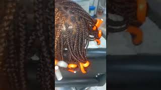 Curling Braids Endways to shorts [upl. by Noillid967]