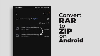 How to Convert RAR to ZIP on Android Using ZArchiver [upl. by Fidellas]