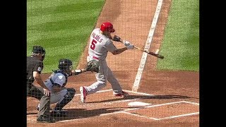 Albert Pujols Home Run Swing Slow Motion 2019210 [upl. by Emanuel]