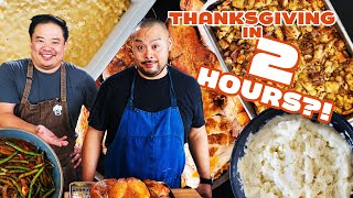 A THANKSGIVING MIRACLE David Chang and Friends Make a FULL Thanksgiving Dinner in 2 hours [upl. by Chun]