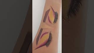 Golden cut crease eye makeup look fypviral video eye make up [upl. by Annaej239]