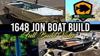 1648 Jon Boat Conversion  FULL Build Start to Finish Transformation [upl. by Ahsilyt]