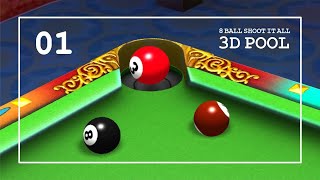 8 Ball Shoot It All  3D Pool  Gameplay eps01  India Tour [upl. by Eirek]