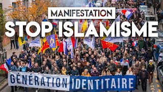 Manifestation « Face aux islamistes défendons la France  » [upl. by Ytsim]