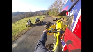 Can am ds 450 hillclimbs trailriding and top speed run [upl. by Dranoc]