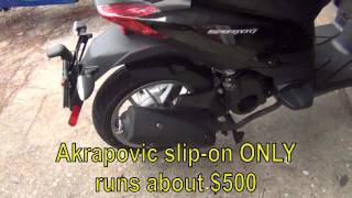 Aprilia Sport City One 125 Exhaust  Part 1 [upl. by Fokos]