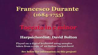 Francesco Durante 16841755 Harpsichord Toccata in c minor [upl. by Gnehp505]