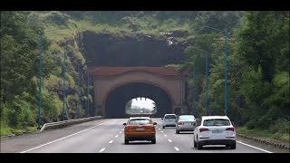 Outstanding Visuals Of Mumbai Pune Expressway Onboard Volvo Bus Magnificient Tunnels Greenery Etc [upl. by Xilef]