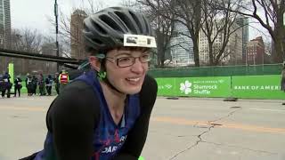 Shamrock Shuffle Defending Wheelchair Champ Samantha Schroth Interview [upl. by Gasperoni]